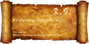 Krchnavy István névjegykártya